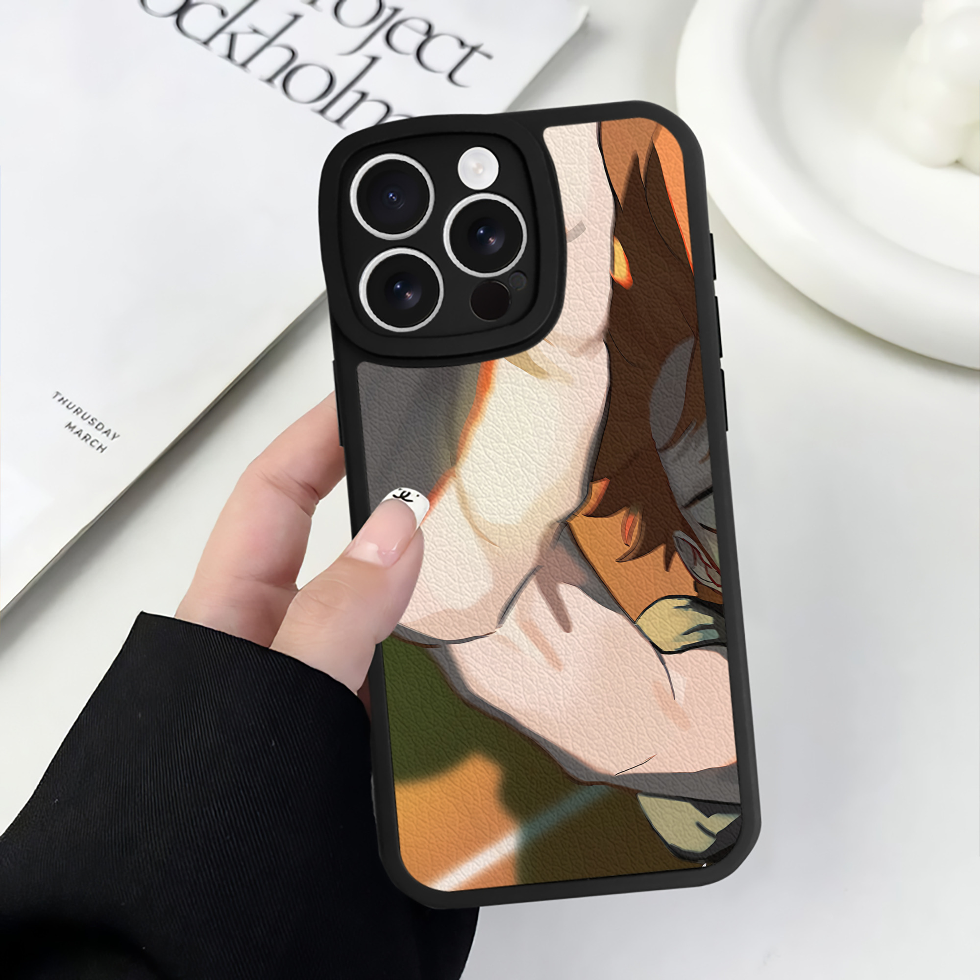 （画像用） ハイキュー!! Haikyu!! 【iPhone 16シリーズ対応】シリコンスマホケース（レザー調） 材質：シリコン